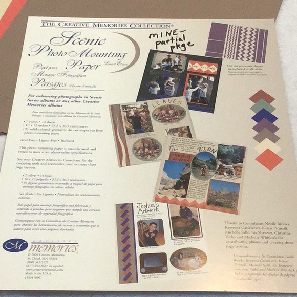 Creative Memories Scenic Photo Mounting Paper - Picture 3 of 3
